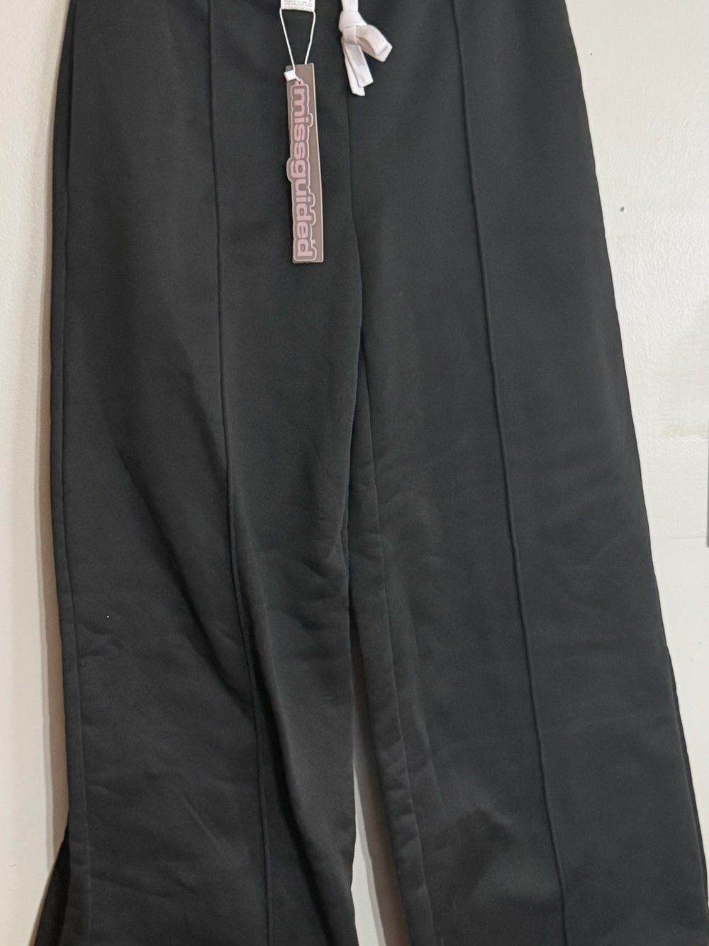 Missguided Black Pants with Front Crease
